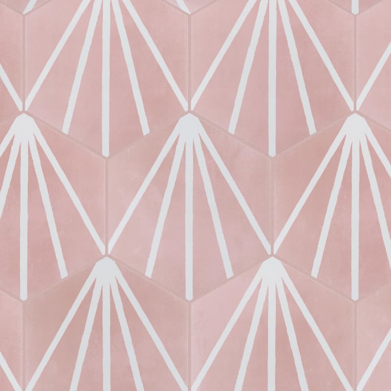 Merola Tile Horizon Dusk Hex Rosa 7-3/4" x 9" Porcelain Floor and Wall Tile