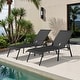 preview thumbnail 21 of 62, Set of 4 Lounge Chairs Outdoor Chaise Lounge with Arms and Adjustable Back