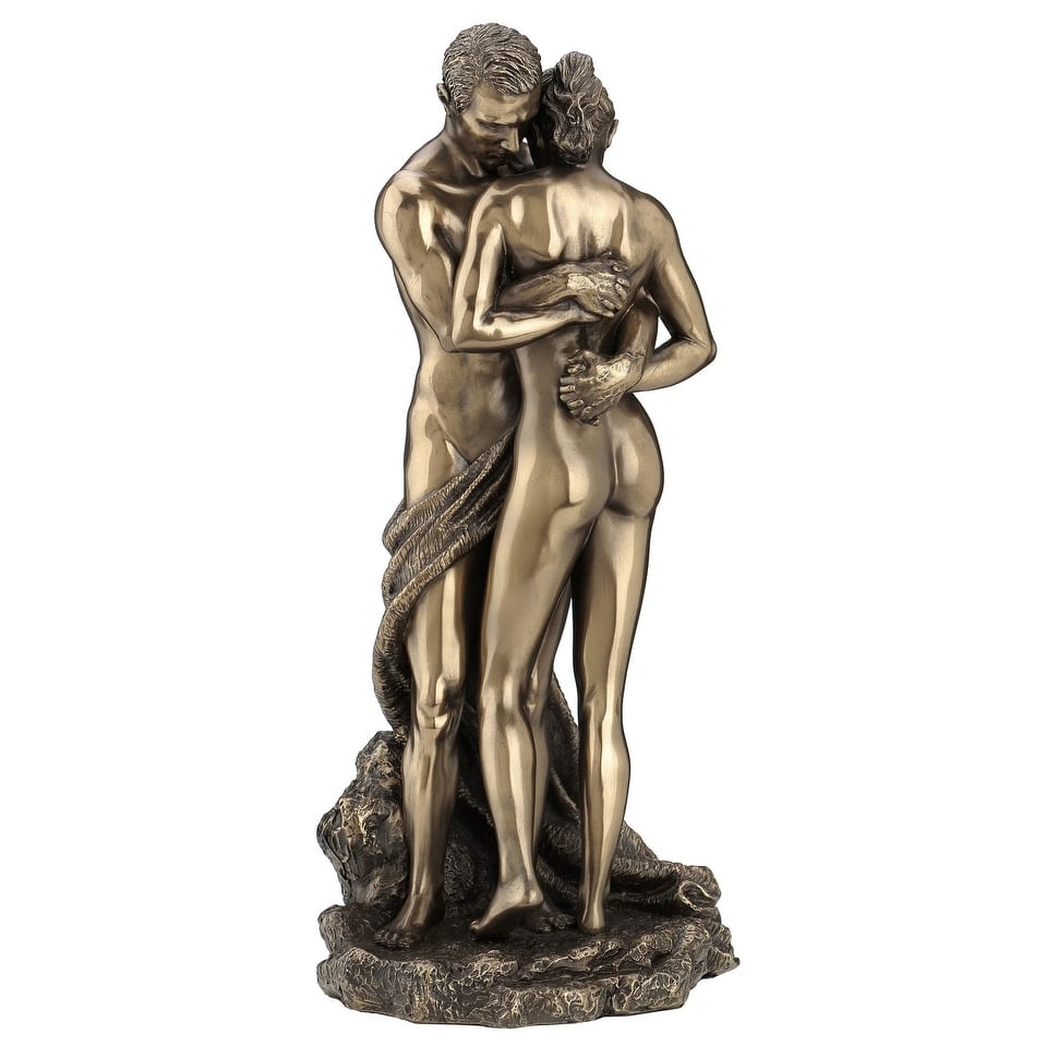 Veronese Design 11.02" H THE LOVERS - HANDS ON THE BACK OF WOMAN Cold Cast Bronze