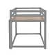 preview thumbnail 6 of 6, Twin Over Twin Wood Kids Low Bunk Bed with Ladder, Floor Bunk Bed Frame for Boys Girls, No Box Spring Needed, Easy Assembly,Grey