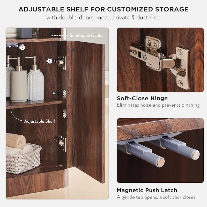 Modern Corner Cabinet,Storage Cabinet for Bathroom,Living Room,Kitchen