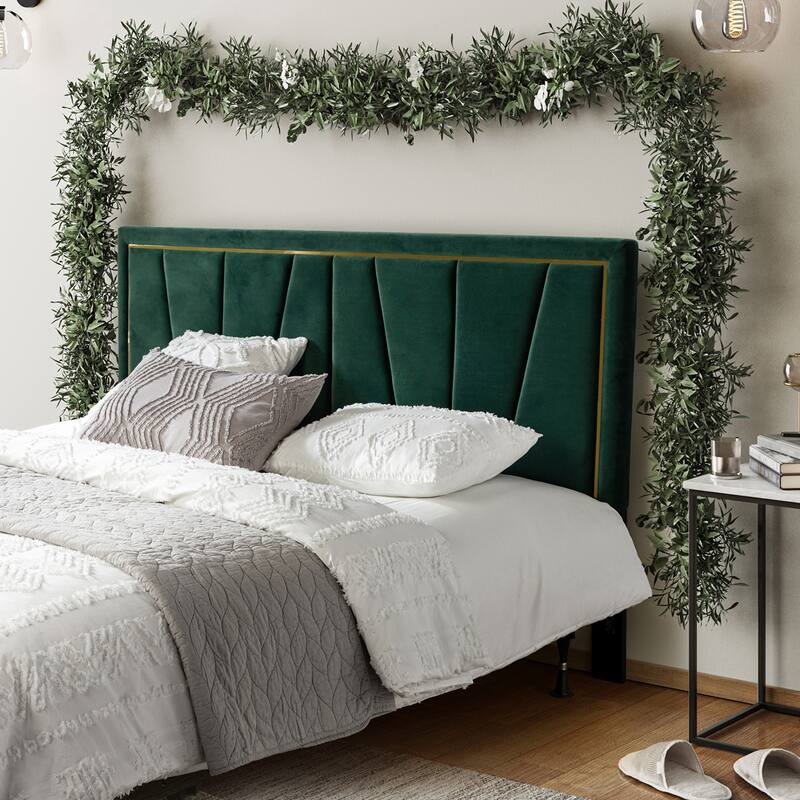 Eberhard Upholstered Tufted Contemporary Adjustable Wall-Mounted Headboard By HULALA HOME