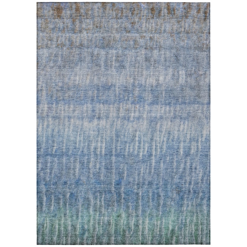 Machine Washable Indoor/ Outdoor Contemporary Ombre Chantille Rug