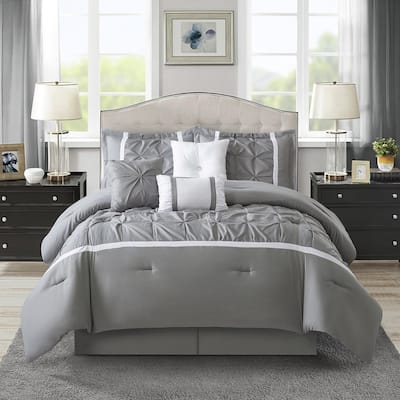 Nanshing Regala 7 Piece Minimalist Pinch Pleat Comforter Set