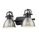 preview thumbnail 1 of 0, Duncan 2 Light Bath Vanity - 16.5"x8.5" 16.5"x8.5" - Matte Black