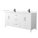 Option White, Black Trim, Carrara Cultured Marble Top