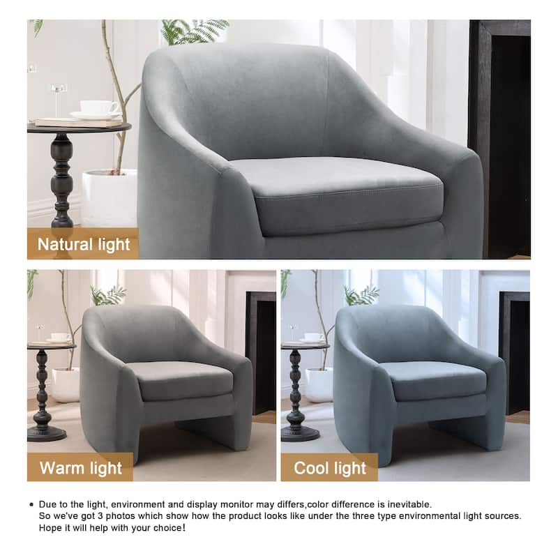 Nordic-style Upholstered Barrel Chair