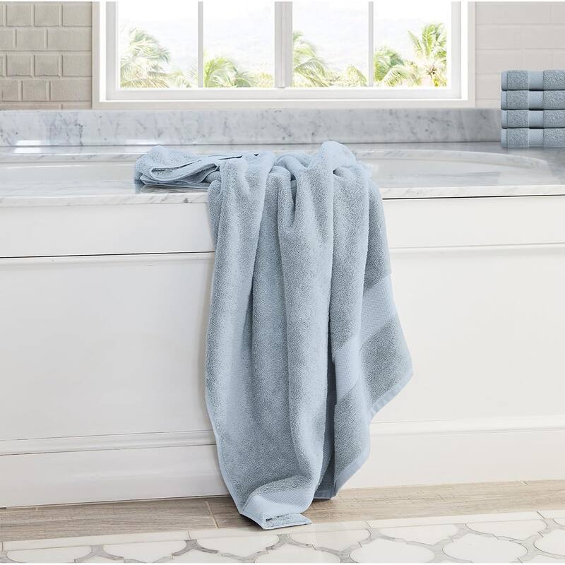 Delara Organic Cotton Luxuriously Plush Bath Towel, GOTS & OEKO-TEX Certified, 650 GSM Long Staple, Quick Dry & Ultra-Absorbent