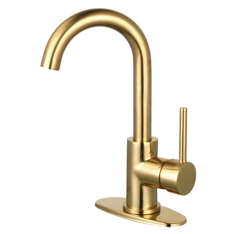 Kingston Brass Concord 1.2 GPM Deck Mounted Single Hole Bathroom - Brushed Brass
