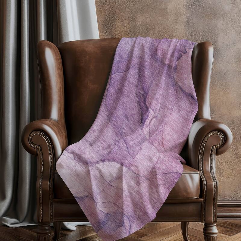 Premium Machine Washable Abstract Modern Sherpa Throw Blanket