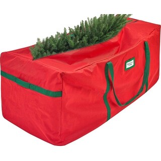 Christmas Tree Bag Heavy Duty 600D Oxford - Christmas Tree Bags Storage Fits Up To 9Ft trees - Red