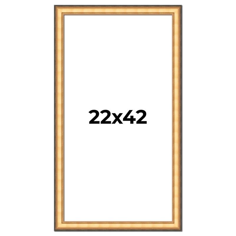 22x42 Frame Gold Plein Aire Solid Wood Picture Frame Width 2 Inches |
