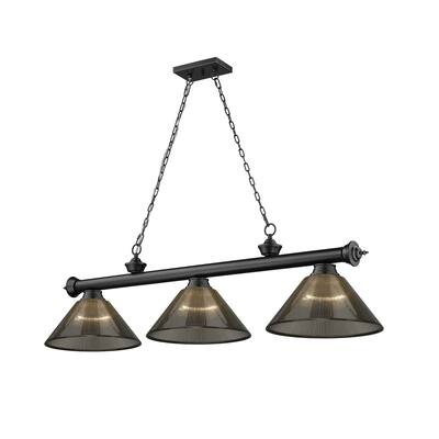 Cordon 3 Light Billiard - Matte Black