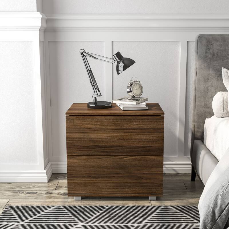 Polifurniture Madison Modern 2 Drawer Nightstand