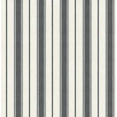 Seabrook Designs Eliott Linen Stripe Nonwoven Unpasted Wallpaper