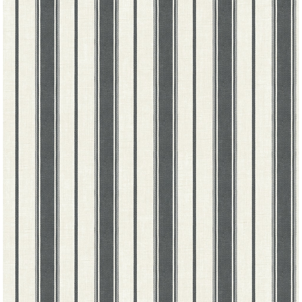 Seabrook Designs Eliott Linen Stripe Nonwoven Unpasted Wallpaper
