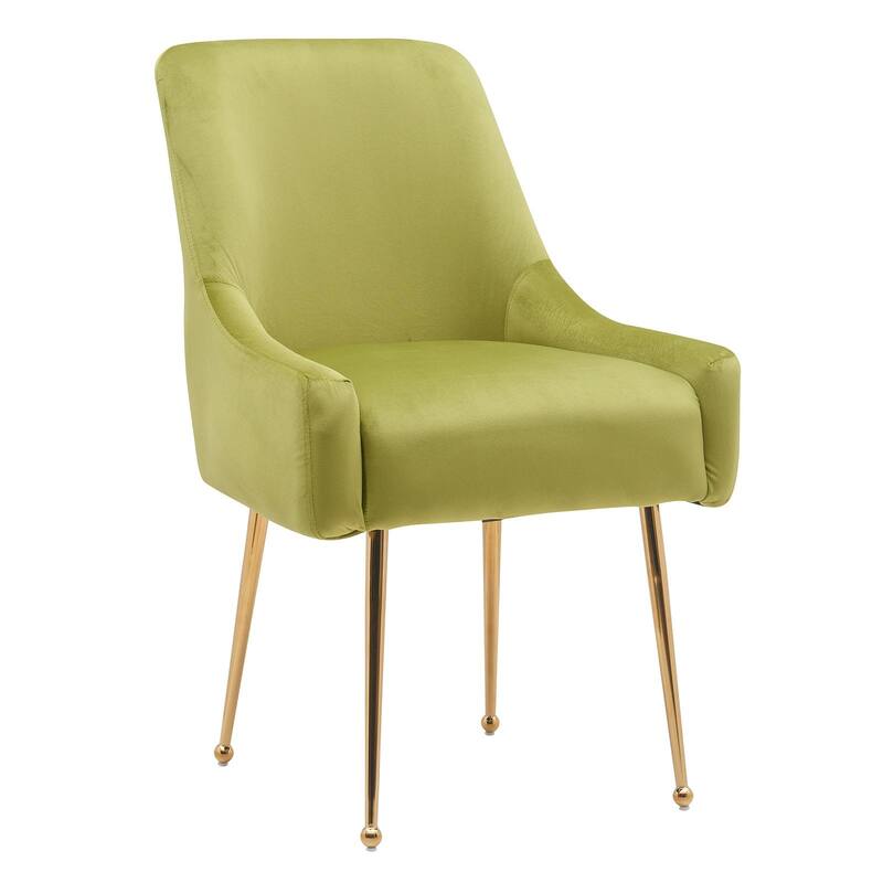 Tufted Velvet Upholstered Dining Chair Set of 2 - Green