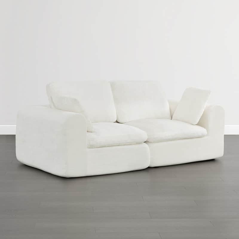 Spruce & Spring Compressed Modular Sectional Boneless Sofa for Living Room