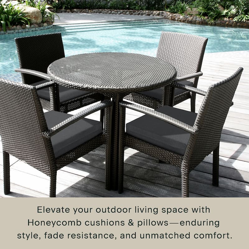 Outdoor Premium Dining Seat Cushion (2-Pack) - 20" wide x 20" deep x 4" thick