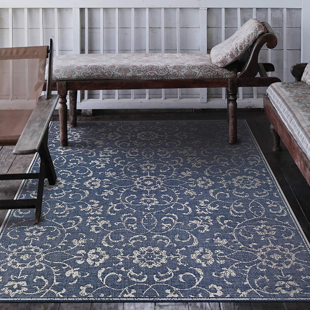 Dream Decor Rugs Carriage House Morning Glory Indoor Outdoor Area Rug