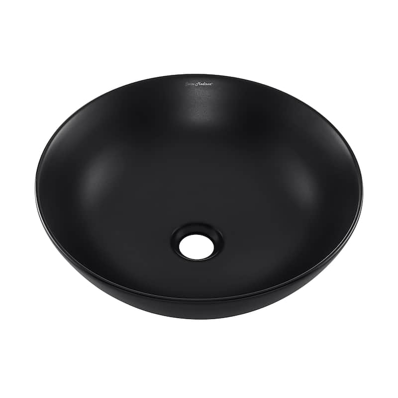 Chaux 16 Color Ceramic Sink In Matte Black - 15.65" x 15.65" 5.3"