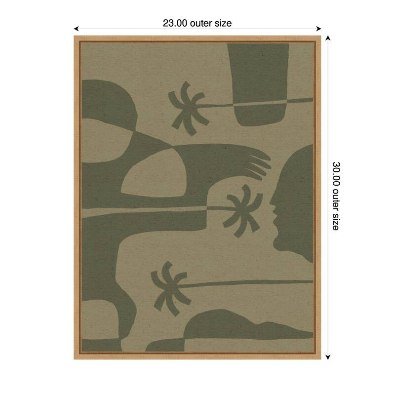 Kate and Laurel Sylvie The Land Story 7 Framed Canvas by Shatha Al Dafai