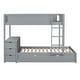 preview thumbnail 46 of 106, Roomfitters Twin/Full Bunk Bed with Twin Trundle, Built-in Storage, Desk, Sturdy Wooden Frame, Functional and Space-Saving