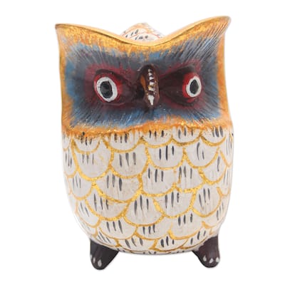 Novica Handmade Midnight Hunt Wood Statuette