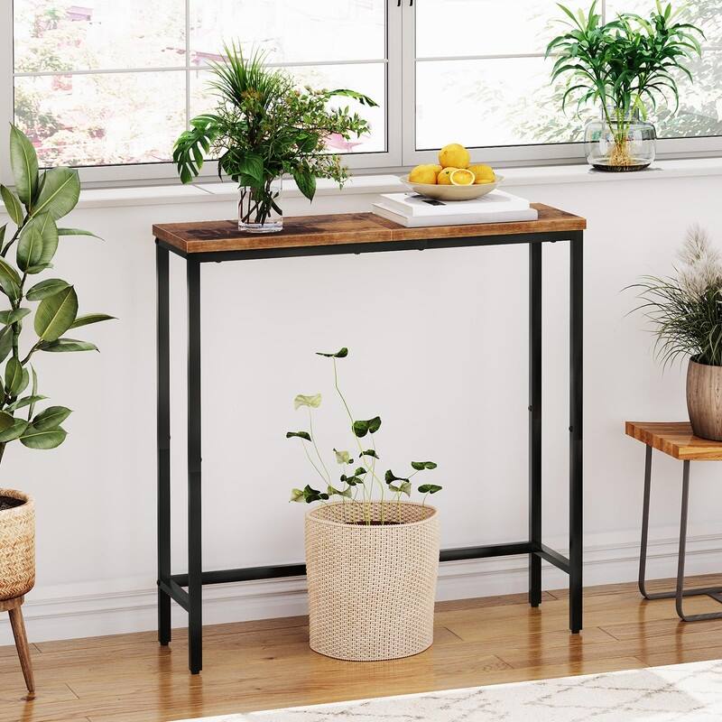 Narrow Console Table, 29.5" Small Entryway Table, Thin Sofa Table, Side Table
