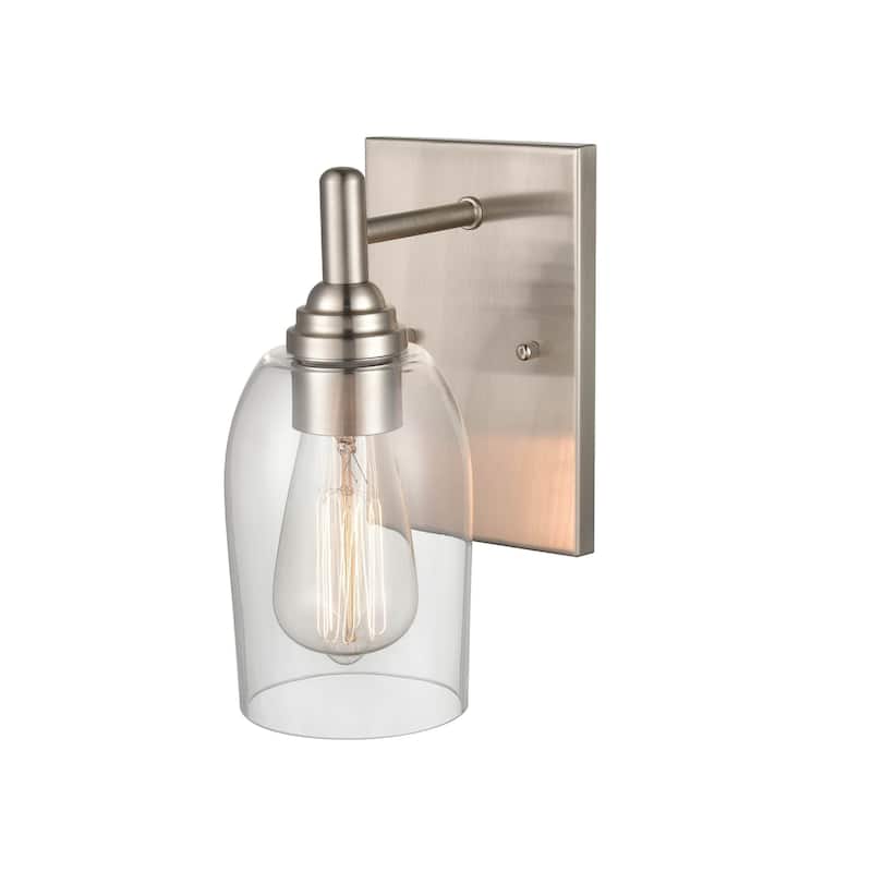 Millennium Lighting Arlett 1 Light Wall Sconce in Brushed Nickel with Clear Glass Shades - 26
