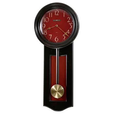 Howard Miller Alexi Rustic, Farmhouse Chic, Bold and Vibrant, Transitional Style Wall Clock with Pendulum, Reloj De Pared