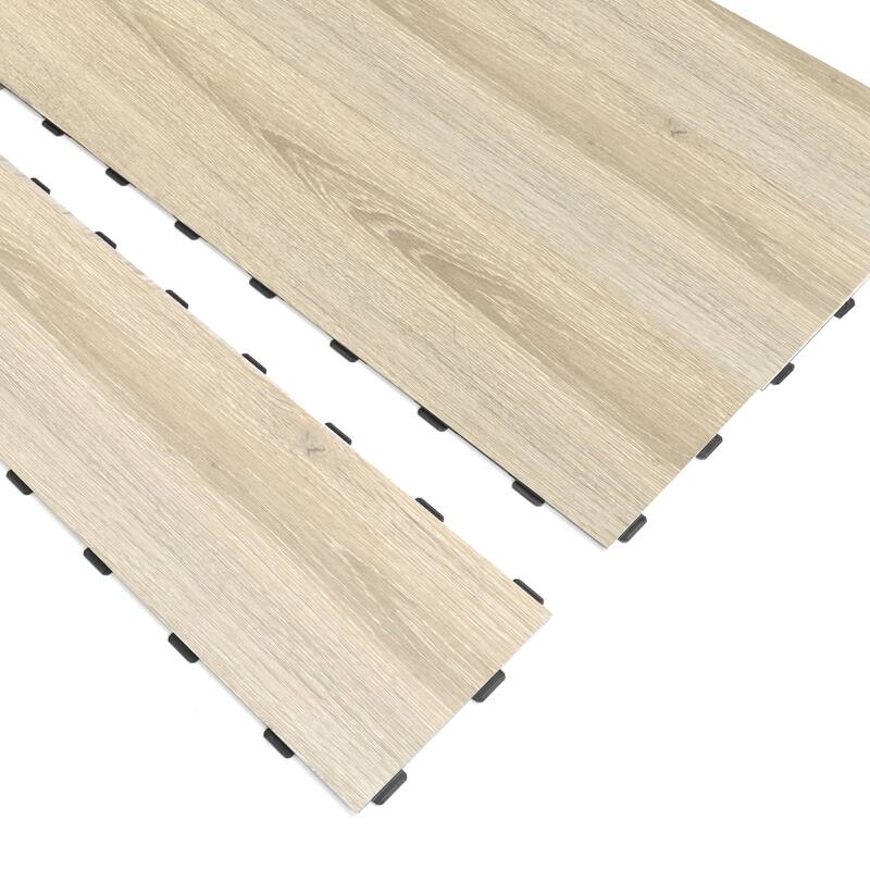 Art3d 36'' x 6'' Interlocking Luxury Vinyl Flooring Tile, Wood Floor Plank,Waterproof, Anti-Slip,18pcs,27 sqft