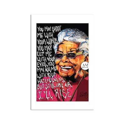Maya Angelou Fine Art Paper Print by Domonique Brown - Multi