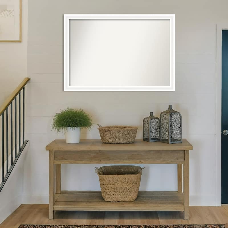 Oliver Narrow Non-Beveled Wood Framed Wall Mirror