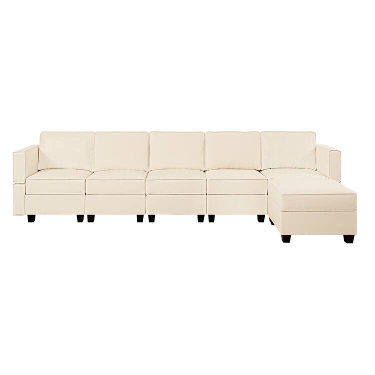 Modern 5-Seater DIY Convertible Modular Sectional Sofa Collection combo