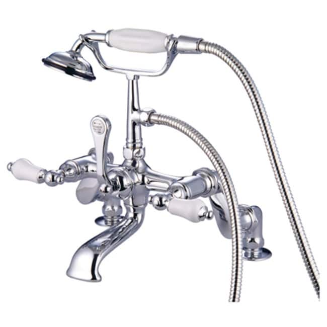 Kingston Brass Vintage Deck Mounted Clawfoot Tub Filler with Personal - Polished Chrome