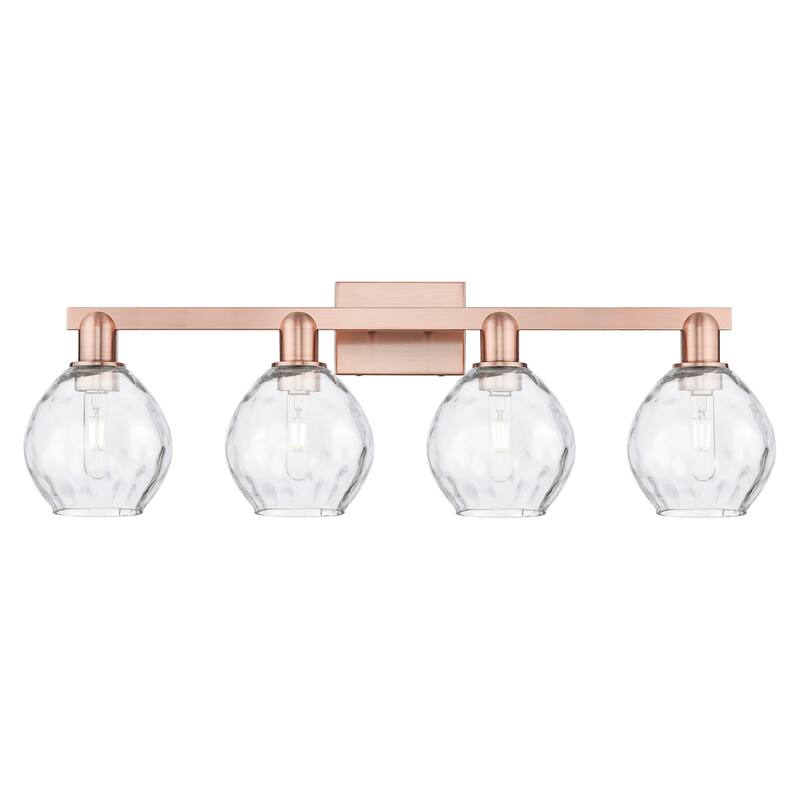 Innovations Lighting 716-4W-11-33 Waverly Vanity Waverly 4 Light 33" - Antique Copper / Clear