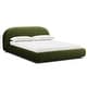 preview thumbnail 36 of 45, Poly & Bark Genoa Bed - Fully Upholstered with Rounded Profile Distressed Green Velvet - King