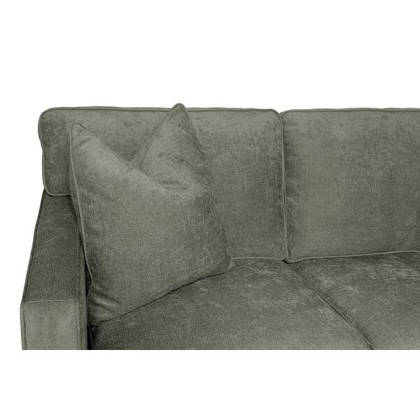 slide 2 of 16, Lauren 3-piece Contemporary Angled 6-Seater Sectional Zealand Moss - Left Facing