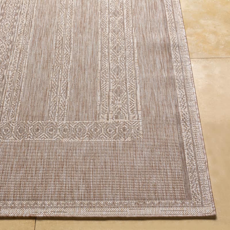 Livabliss Yadgar Subtle Stripes Indoor/ Outdoor Area Rug