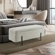 preview thumbnail 22 of 31, MCombo Storage Ottoman Bench, Teddy Fabric Upholstered Footstool with Storage Space - 15.7"D x 47.2"W x 20.5"H