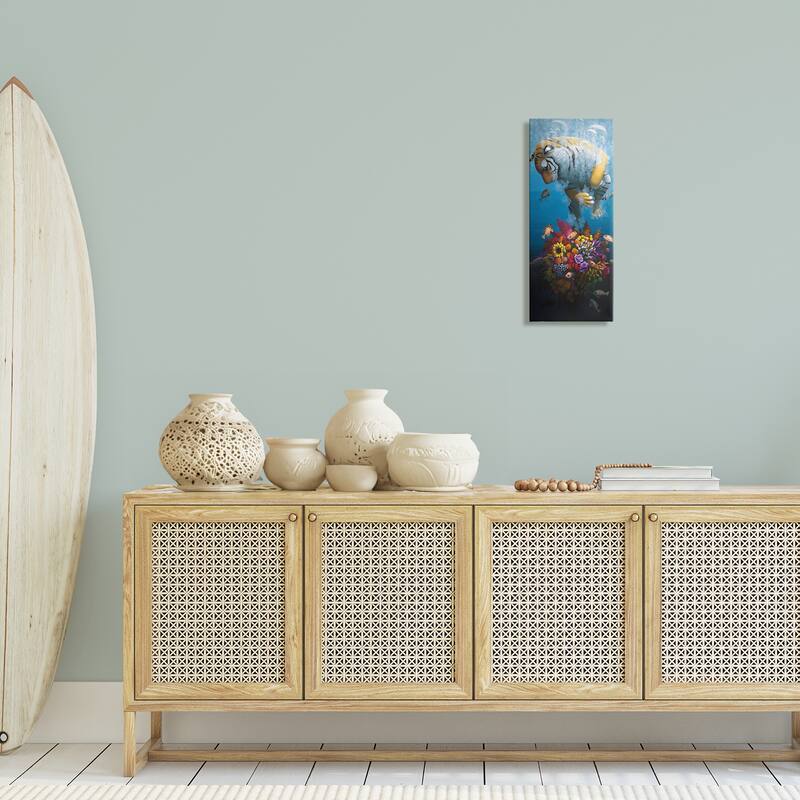 Stupell Curious Tiger & Underwater Bouquet Canvas Wall Art Design By Heather Gauthier