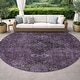 preview thumbnail 89 of 101, Machine Washable Indoor/ Outdoor Global Inver Chantille Rug Plum - 8' x 8'
