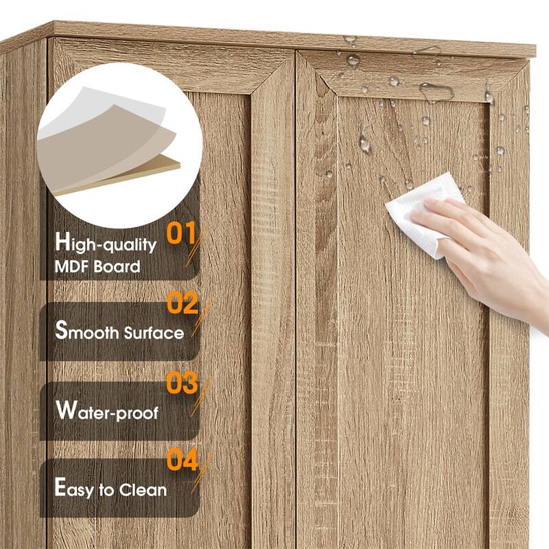 Storage Cabinet with Two Doors for Bathroom,Office,Adjustable Shelf