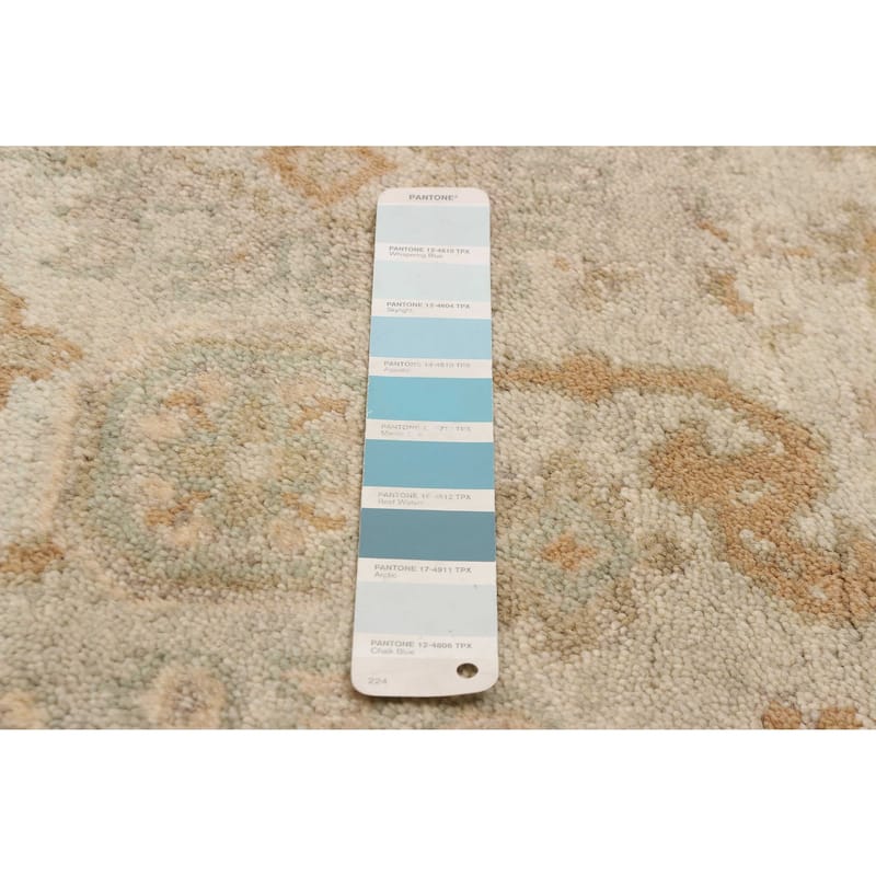 ECARPETGALLERY Hand-knotted Royal Oushak Light Blue Wool Rug - 4'0 x 6'1