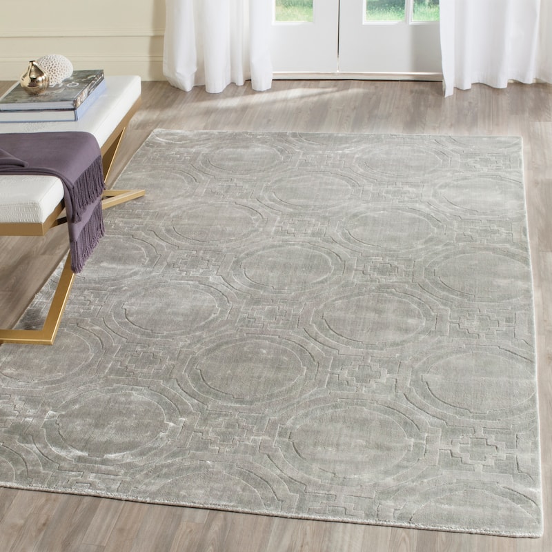 SAFAVIEH Handmade Mirage Gresa Modern Abstract Viscose Rug - 5' x 8' - Blue