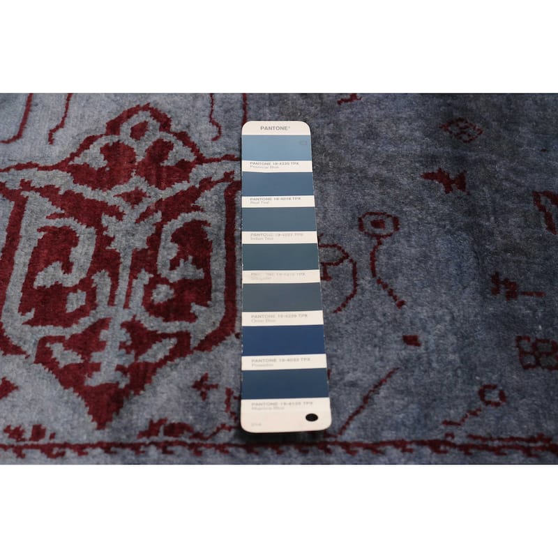 ECARPETGALLERY Hand-knotted Vibrance Denim Blue Wool Rug - 10'0 x 13'5