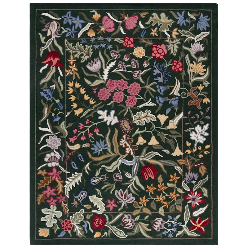 SAFAVIEH Handmade Chelsea Todora Oriental Wool Rug - 8' x 10' - Green/Pink