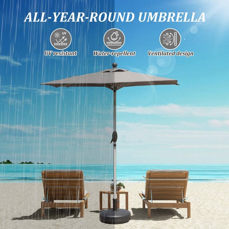 Domi Outdoor Living 6' x 4' Tilt Aluminum Patio Umbrella