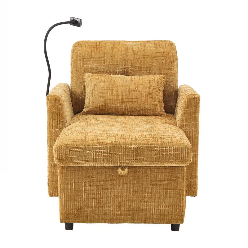 Multifunctional Lazy Person Sofa Recliner can be Stored Storage Backrest with Cell Phone Bracket Single Leisure Chair